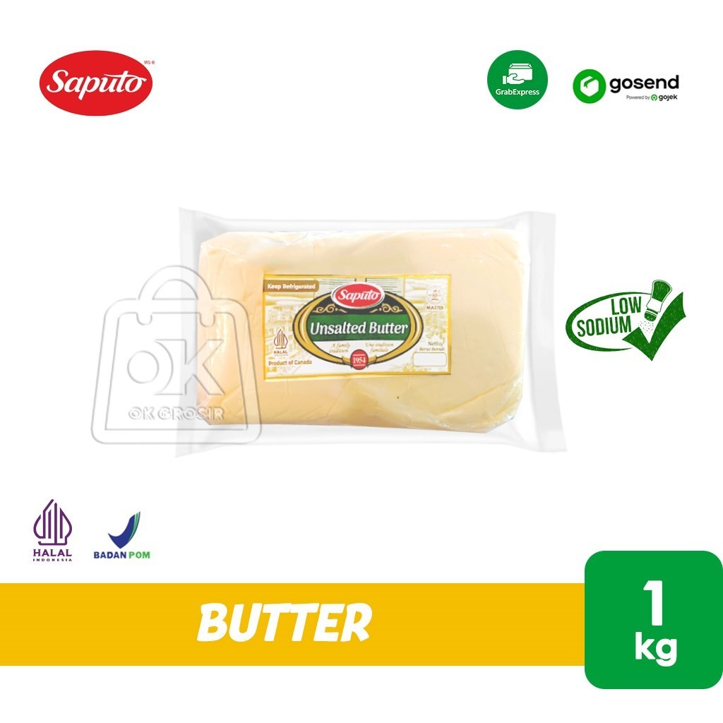 

Mentega Tawar Unsalted Butter SAPUTO 1 kg (KHUSUS INSTANT)