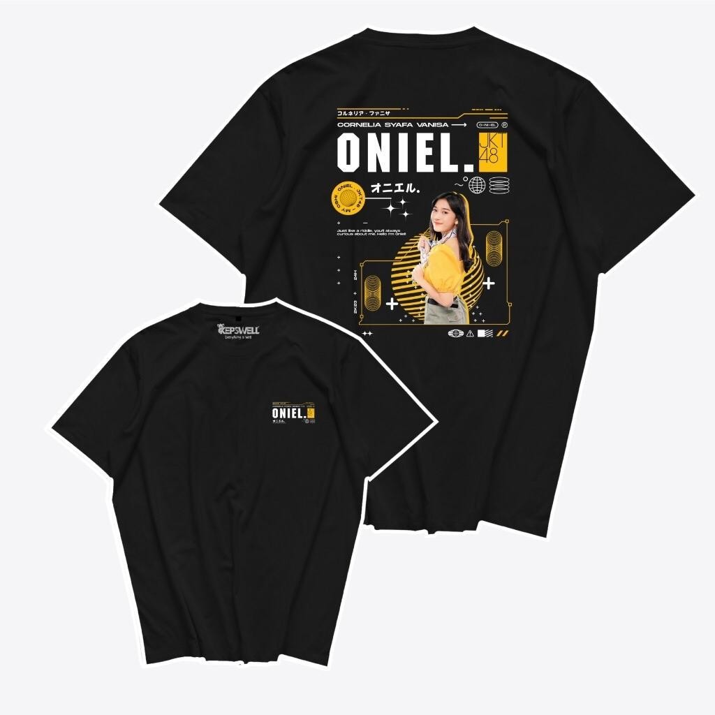 Kaos My Oshi Oniel JKT48 - Baju Streetwear - T-Shirt Viral Pria Unisex