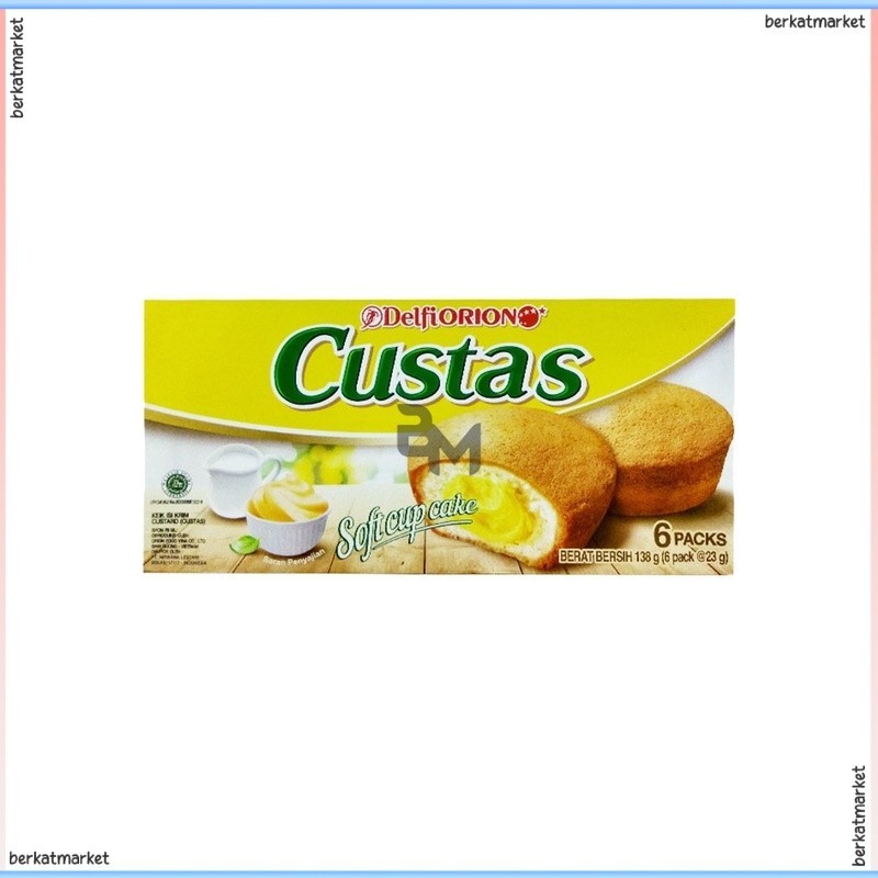 

Delfi Orion Custas Soft Cup Cake Softcake Bolu Lembut Custard Premium Taste Isi Krim Coklat 23 138 276 gr 6 12 Pack 1 Karton Box