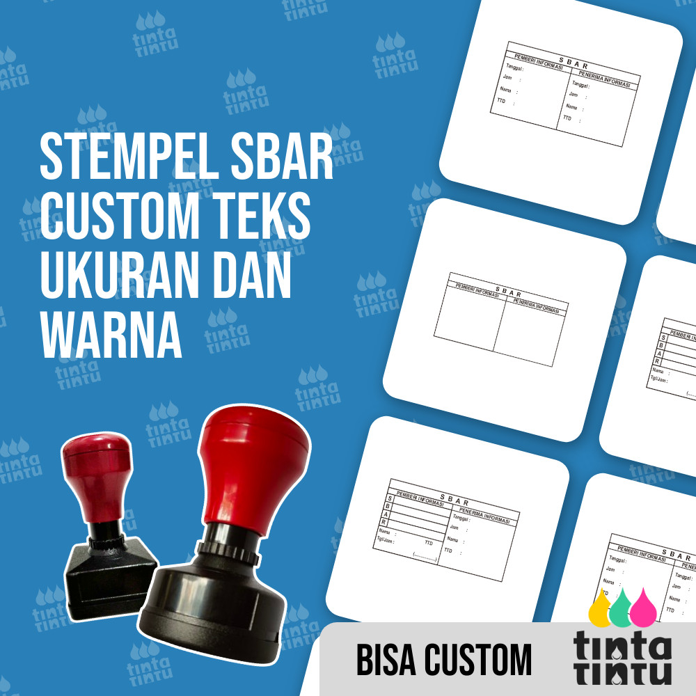 

Stempel SBAR Custom Teks Ukuran dan Warna