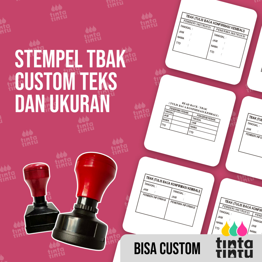 

Stempel TBAK Custom Teks dan Ukuran