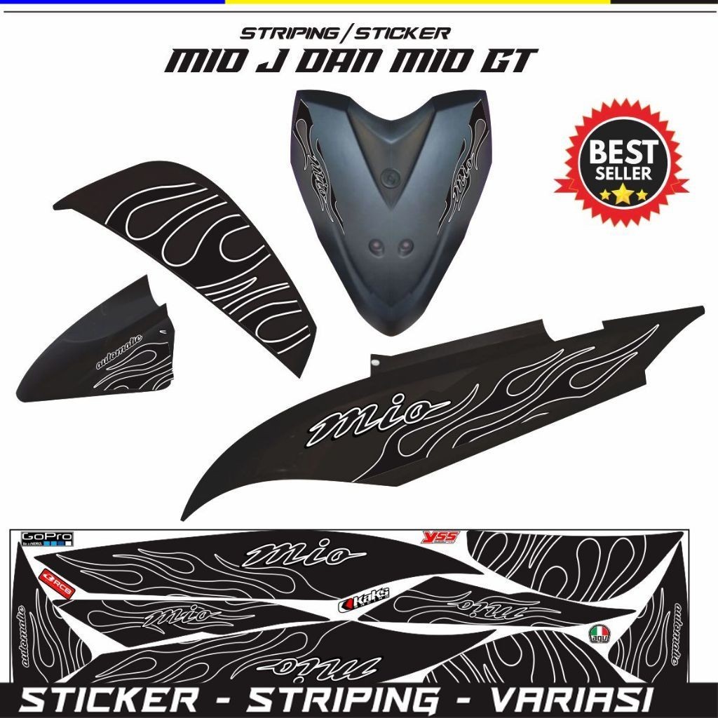 STRIPING MOTIF MIO J STIKER ALL MOTOR MIO J / VARIASI STRIPING MIO GT VARIASI STICKER / STRIPING