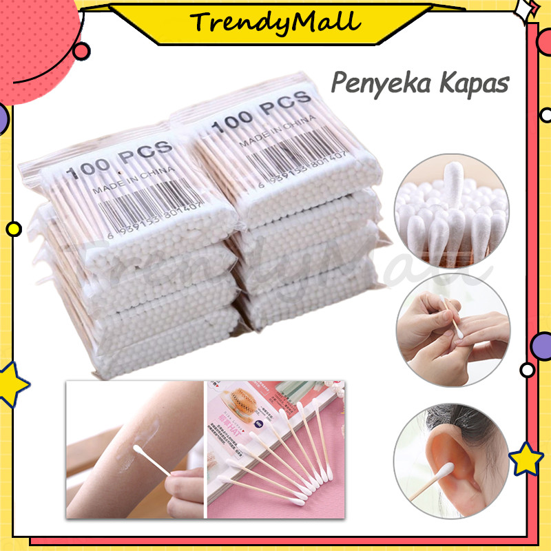 Cotton Bud Anak Isi 100 PCS /Cotton Bud 100 pcs /Buds Kosmetik Berwarna Cotton Buds Tipis Penyeka Sa