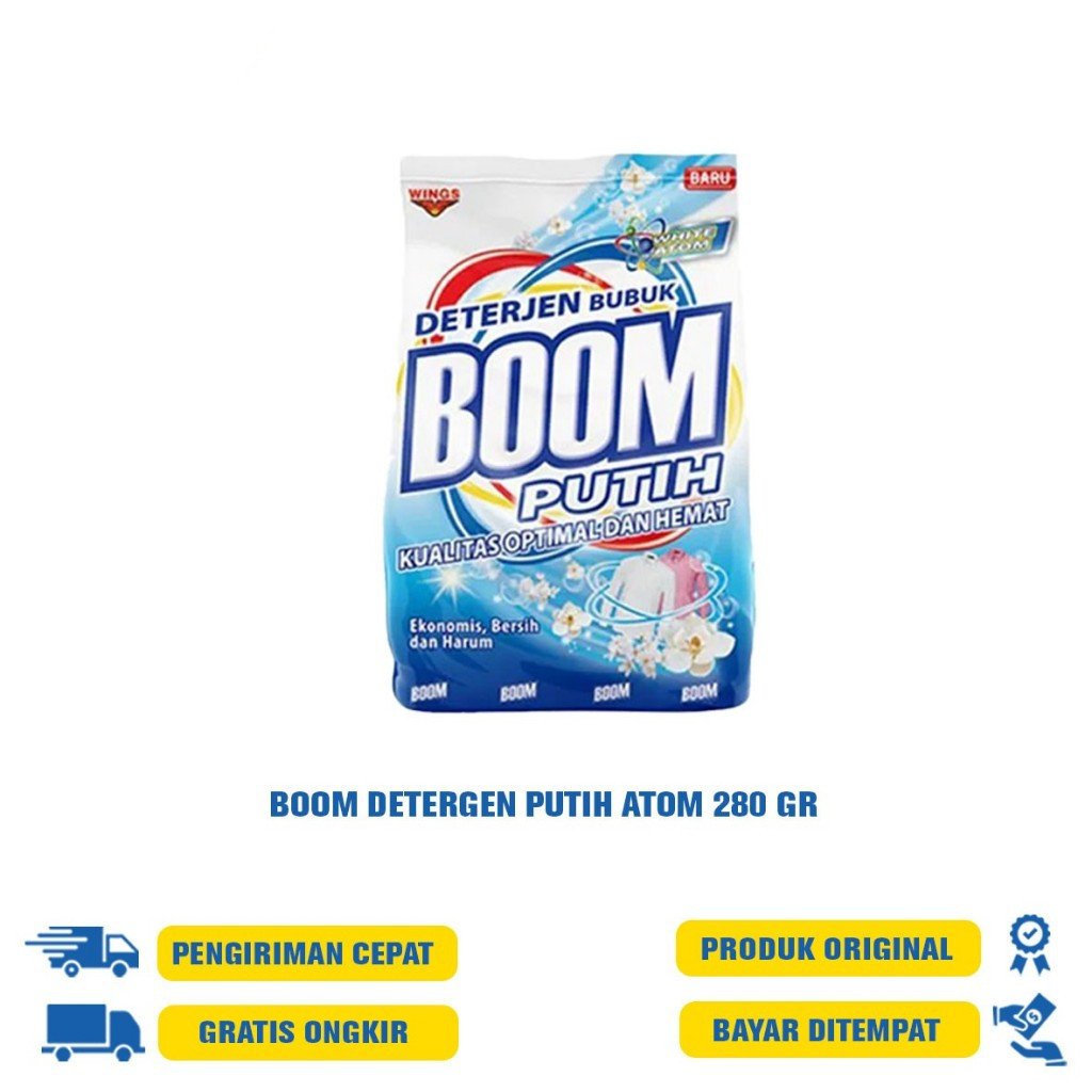 BOOM DETERGEN PAKAIAN JERUK NIPIS/PUTIH/BUNGA 280 GR