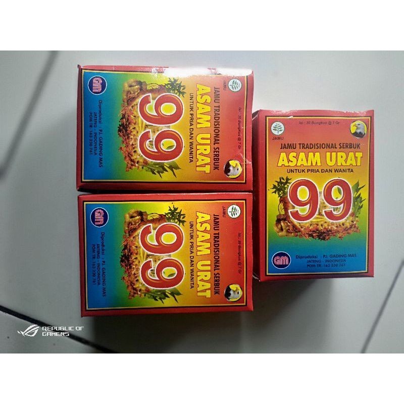 ASAM URAT 99 jamu/bubuk/serbuk