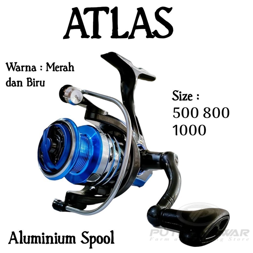 Pegasus Atlas 500 800 1000 10 Ball Bearing Reel Spinning Aluminium Spool Reel Gulungan Senar Pancing