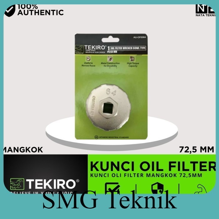 Terbaik Kunci Oli Filter Mangkok 72,5 MM TEKIRO - Kunci Oli Filter Innova SMG273