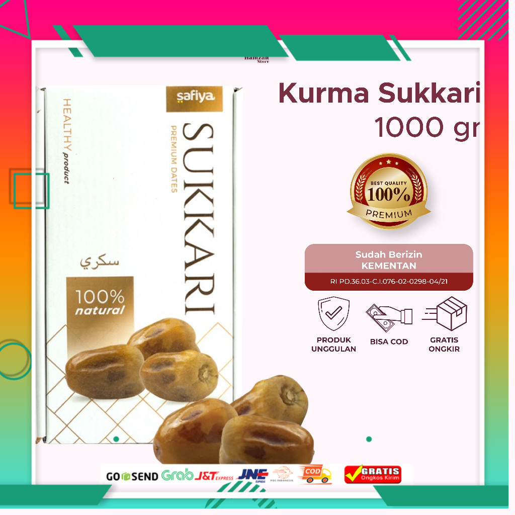 

Kurma Sukari 1 Kg Grade A Premium / Kurma Raja Premium Original Quality asli