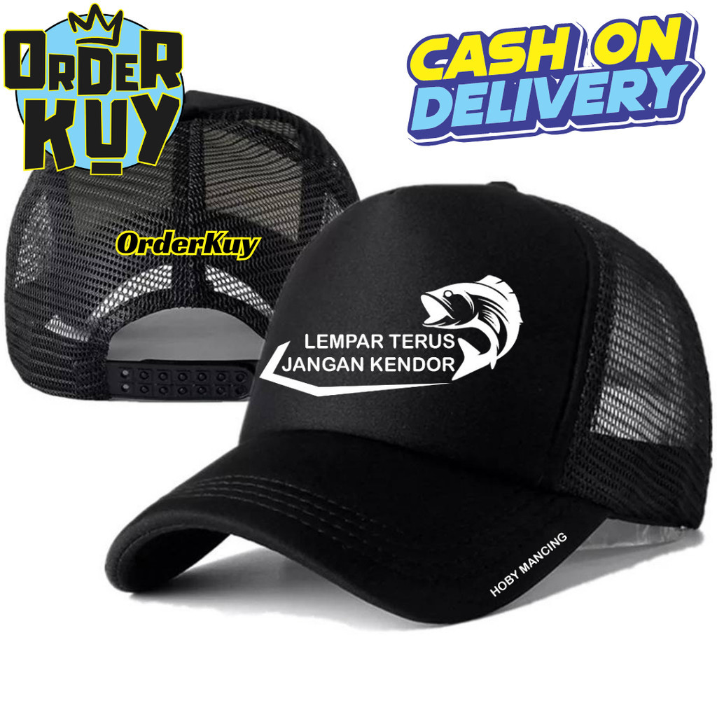 OrderKuy Topi Trucker HOBI MANCING - Topi Distro HOBI MANCING Logo - Topi HOBI MANCING Premium - Top