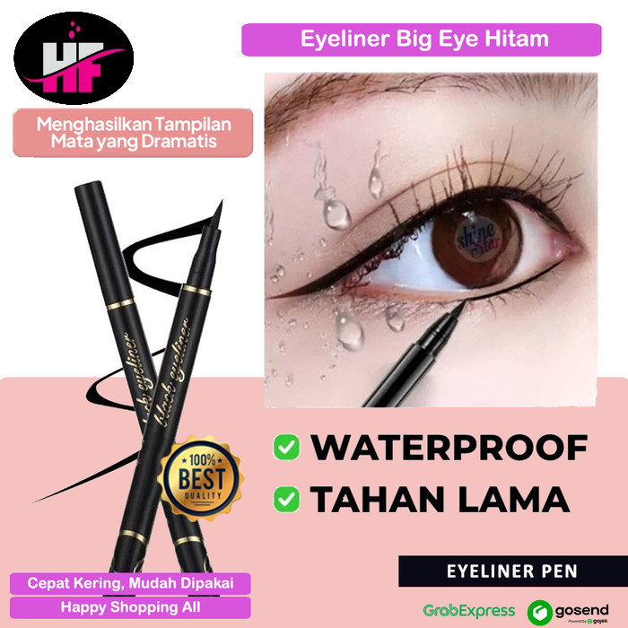 Eye Liner Pen Waterproof Pensil Alis Cair Pencil Bulu Mata Eyeliner Pen Big Liquid Black Make Up Kor