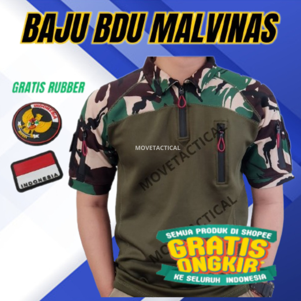Kaos Loreng Tactical  BDU  Pria Lengan Pendek - Kaos Tactical Lengan pendek - KAOS BDU - Kaos Pria -