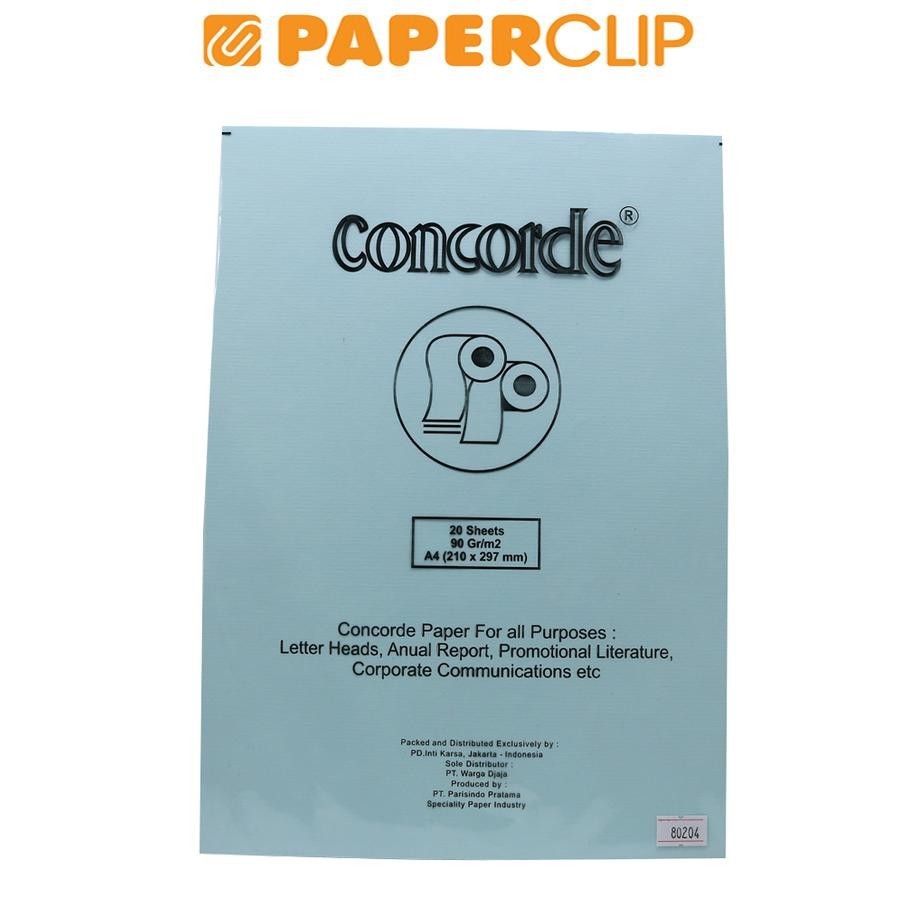 

KERTAS CONCORDE A4 80204 90G ISI 20