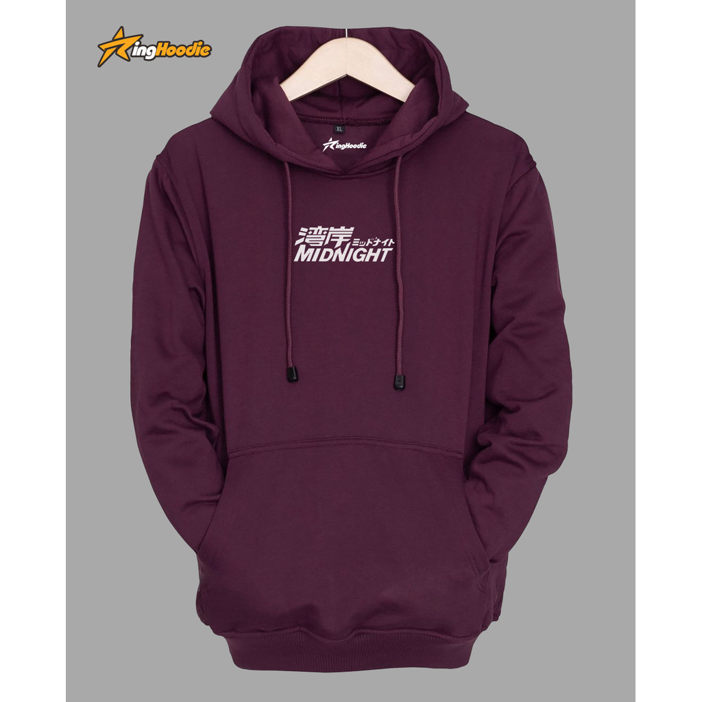 Hoodie Distro Japan Series MIDNIGHT Warna Kuning Limited Edition /Sweater Cowok Premium Big Size /Ja