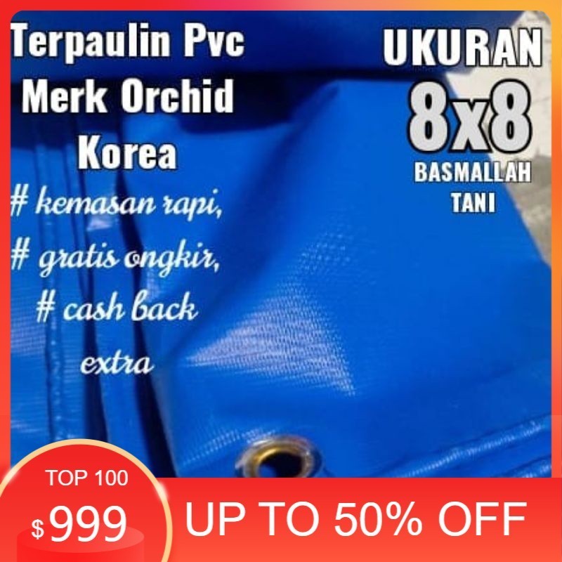 RAJA TANI Terpaulin Pvc Merk Orchid Korea Ukuran 8x8 meter