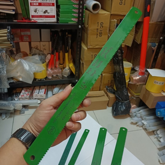 mata hacksaw  toki 16" 400x32x1.8x6t / mata gergaji besi 16" toki hack Saw Blade hss original