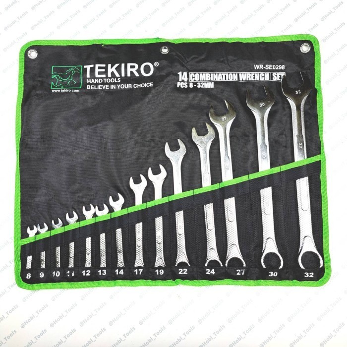 TEKIRO KUNCI RING PAS 8 - 32 MM SET - COMBINATAION WRENCH SET 14 PCS