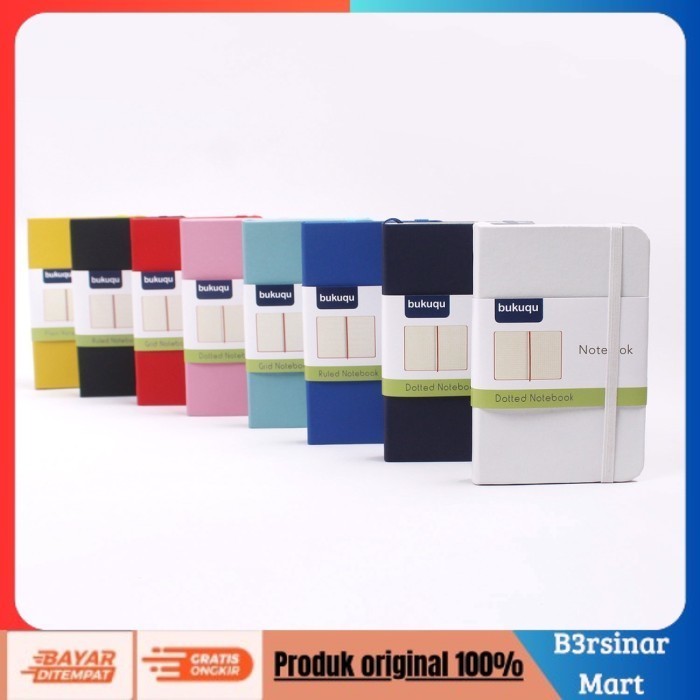 

[KUALITAS TERBAIK] Bukuqu Pocket Classic Notebook - Buku Saku Ukuran A6 - Hitam, Ruled