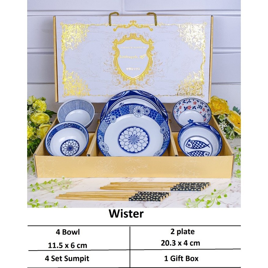 

✨LARIS✨ -( HAMPERS PREMIUM ) PREMIUM HAMPERS / Eiko Set / Mangkok set keramik - Wister 2P 4M