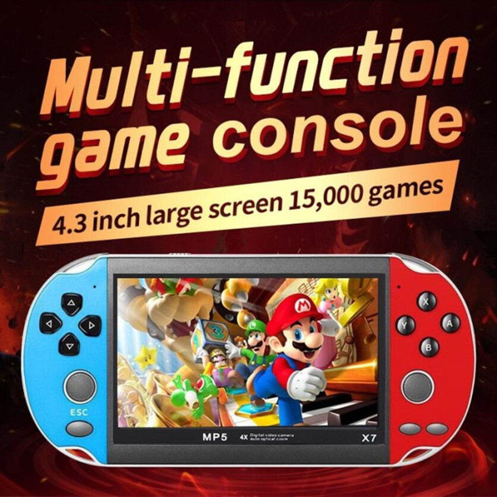 TERLARIS  PSP X7 Handheld Game Screen Besar 4.3 Inch HD 8G Mp5 Musik Video Player X7 Handheld