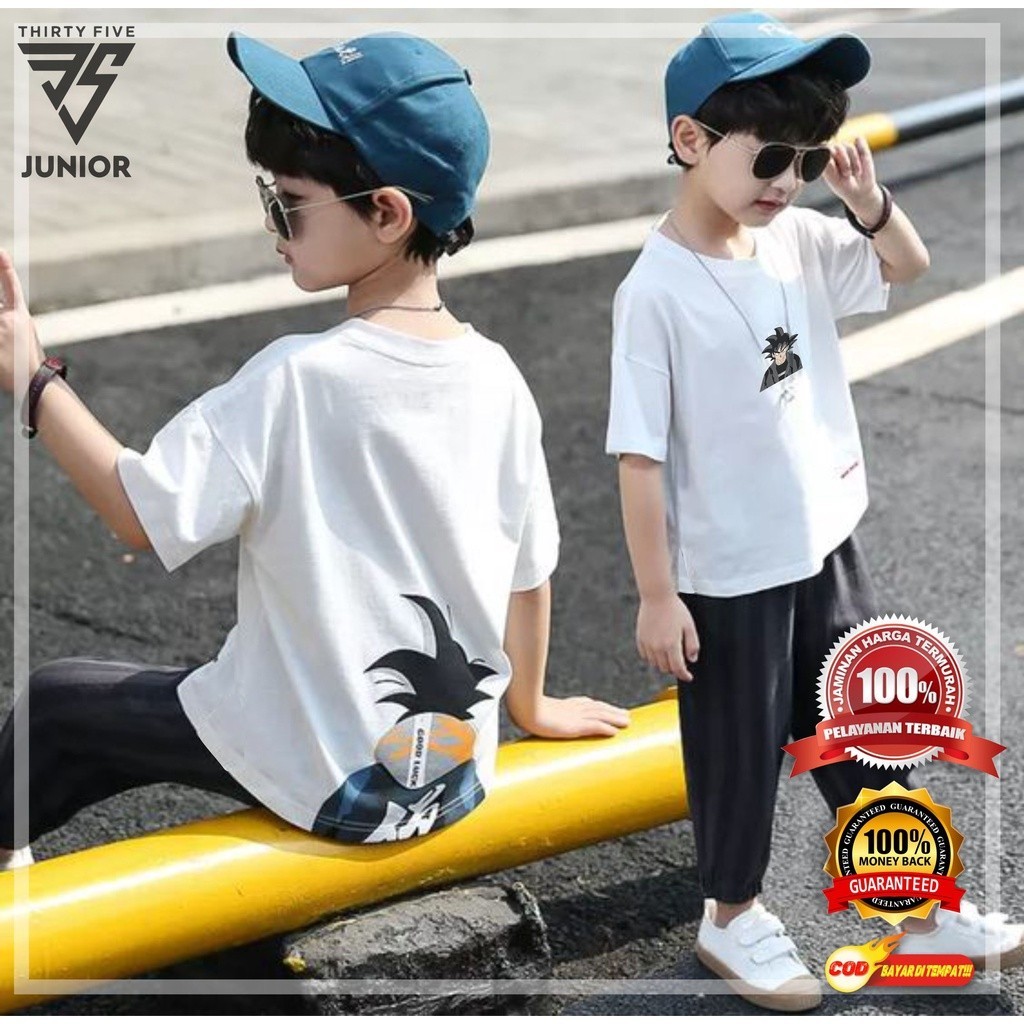 THIRTY FIVE KAOS JUNIOR HITAM - KAOS DISTRO ANAK TANGGUNG - KAOS DISTRO ANAK ORIGINAL HD USIA 9 TAHU