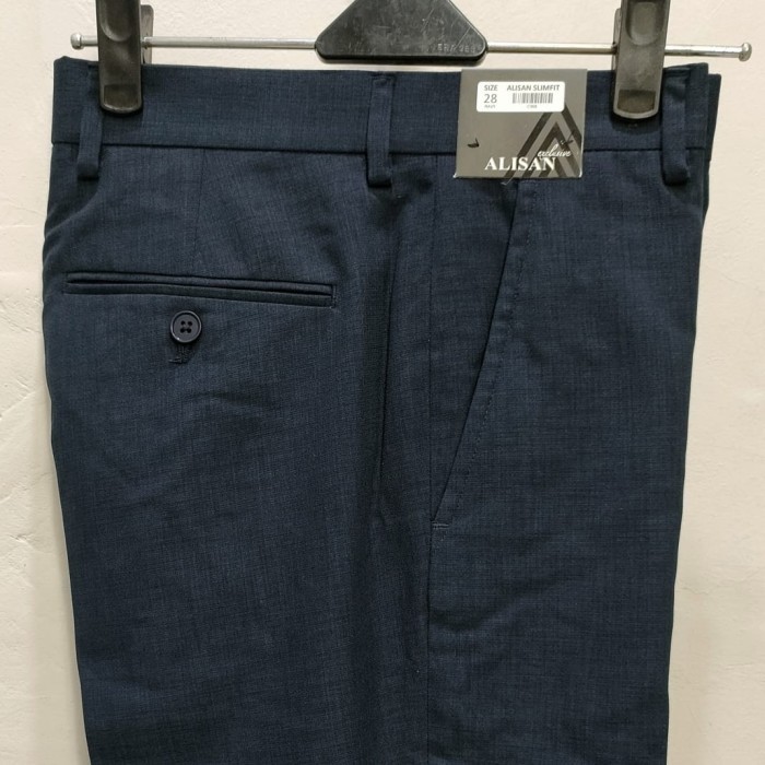 Celana pria kerja ALISAN slim fit .. hitam - Hitam slimfit, 30