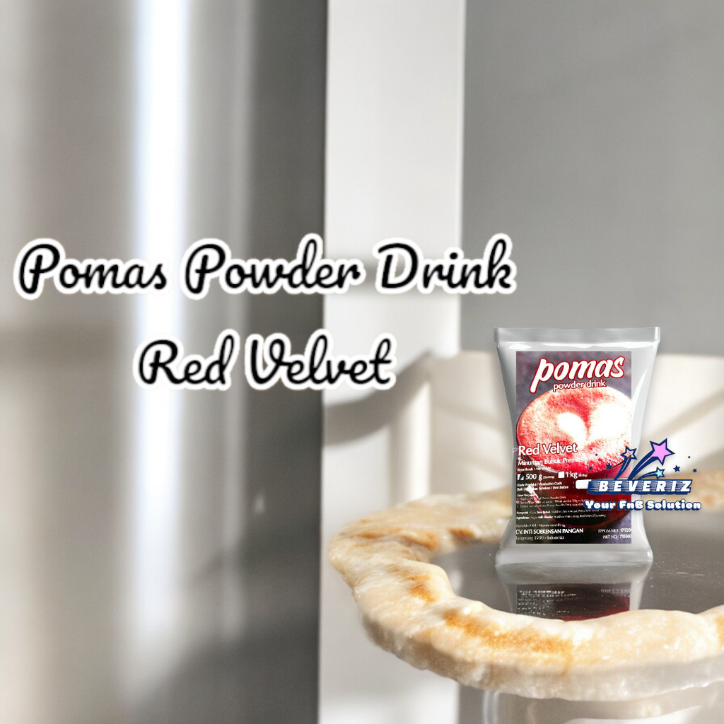 

Pomas Red Velvet Powder Drink | Bubuk Minuman Rasa | Serbuk Boba Bubble Kekinian 500 Gram