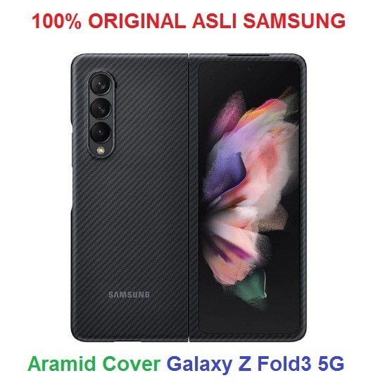 Original SAMSUNG Aramid Cover Casing Samsung Galaxy Z Fold3 5G Fold 3 5G Hard Case Ultra Thin Slim F