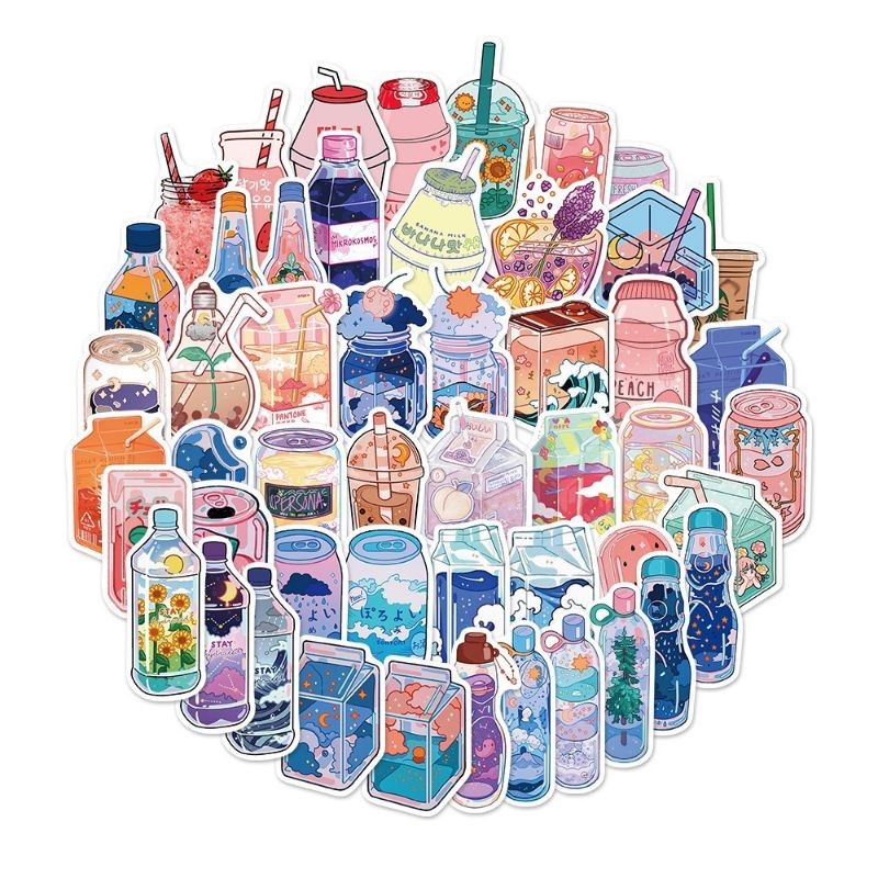 

[ , ] 3pcs Stiker Lucu Mootif Botol Minuman Boba untuk Dekorasi Phone, Laptop dll