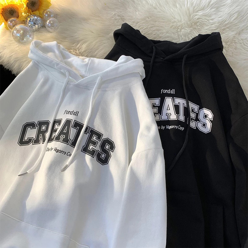 Hodie Premium Fleece Korean CREATES Urban style Harajuku Bigsize Jumbo Hodie Korean Pria Wanita Jumb