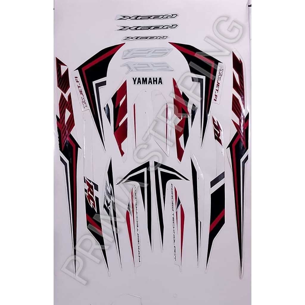 STRIPING STIKER MOTOR XEON RC 2014 PUTIH