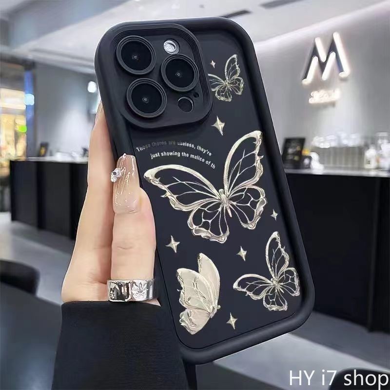 Silver Butterfly Soft Casing Suitable for Infinix Smart 8 Note30 Hot 30i Note 12 G96 Hot 12Play Hot 
