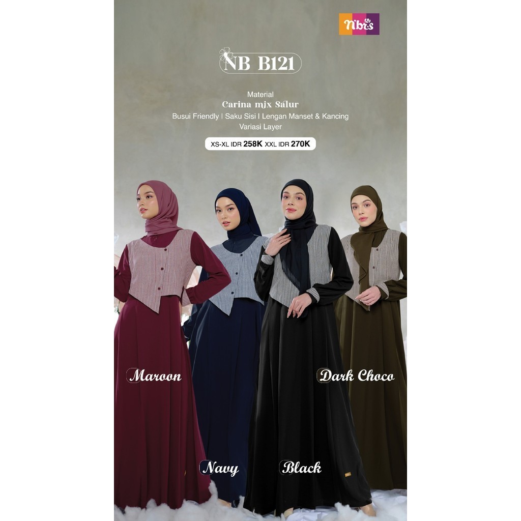 [N'BRS] Gamis Dewasa NB B121 Original Nibras