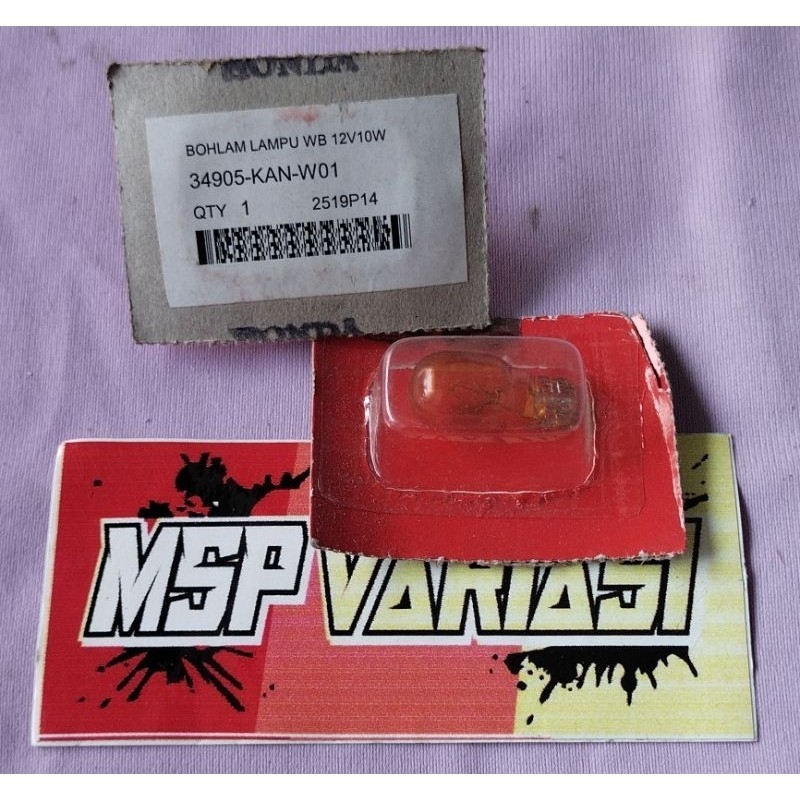 Genuine Part AHM 34905-KAN-W01 Bohlam (Bulb) Depan, Sein & Belakang, Lampu Sein (Winker) BeAT eSP, C