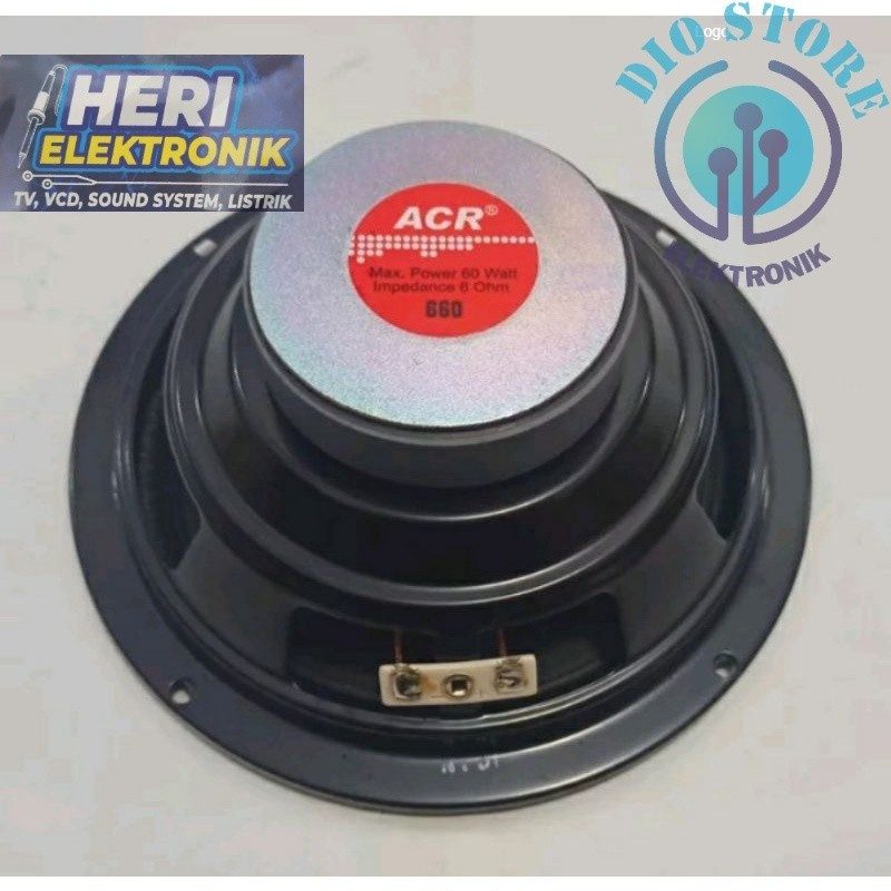 Speaker wofer 6inch acr 660 cukup bagus untuk speaker aktif