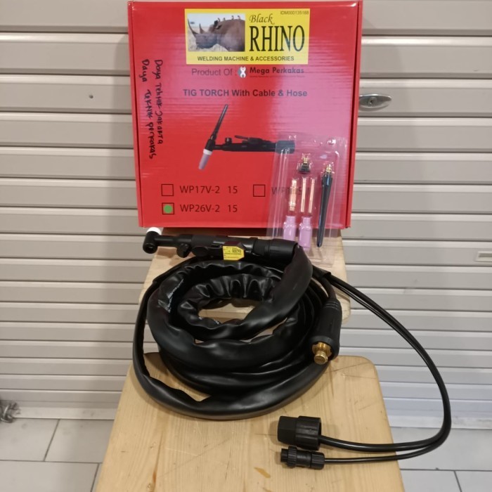 tig torch wp26-2 15 Rhino 4m / stang las Argon wp26 Rhino / tig torch wp26 conector 35-50