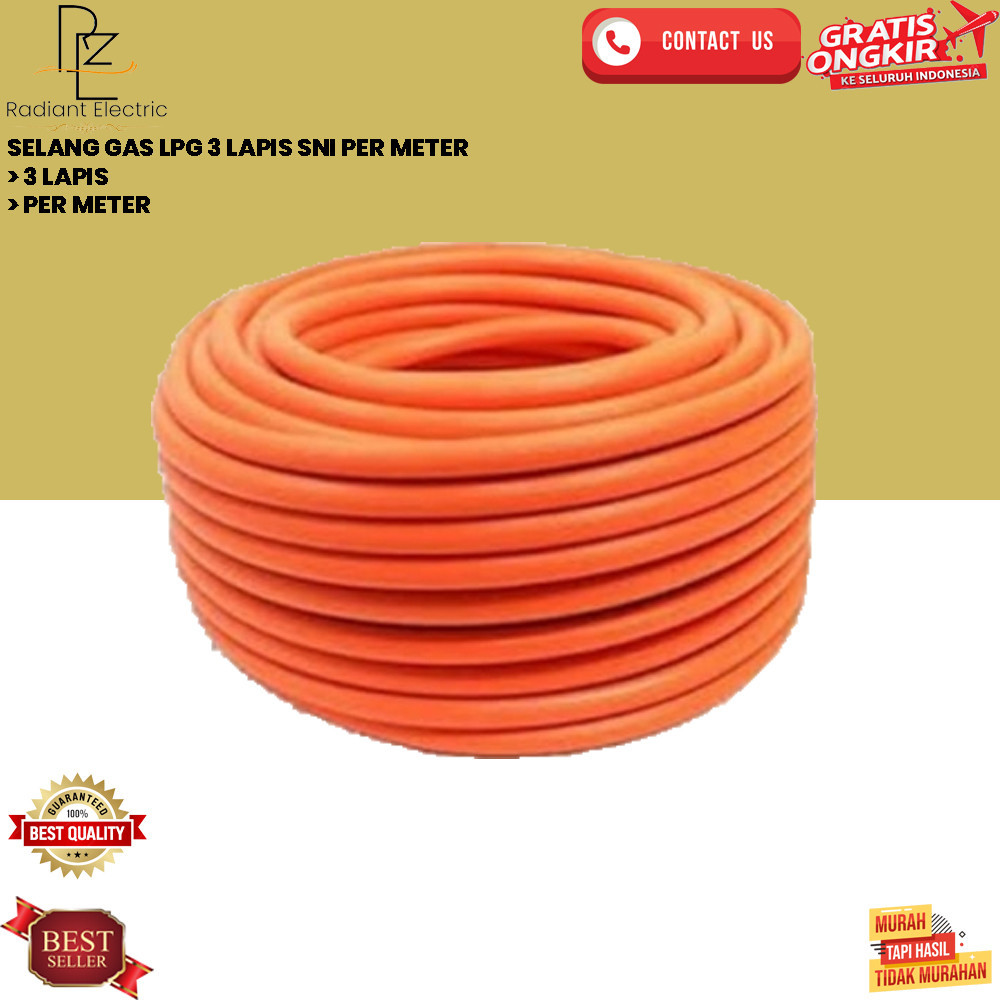 SELANG GAS LPG 3 LAPIS SNI PER METER [RE]