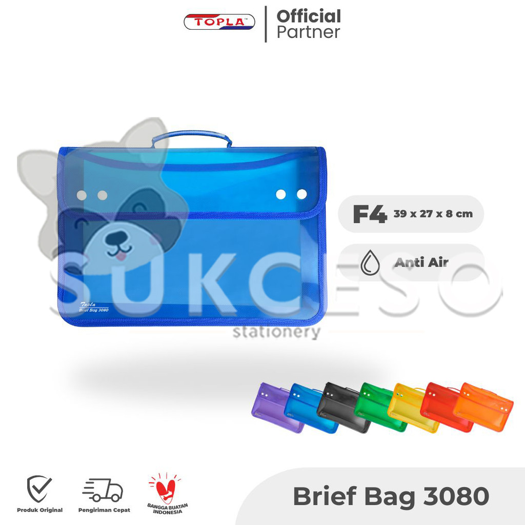 

TOPLA Brief Bag 3080W Document School Bag Warna Transparant Murah SATUAN
