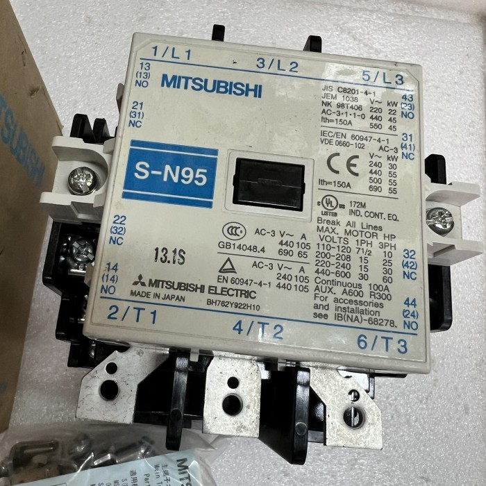 TC99 Kontaktor sn 95 220volt original contactor mitsubishi sn 95 220v  kontaktor mitsubishi original