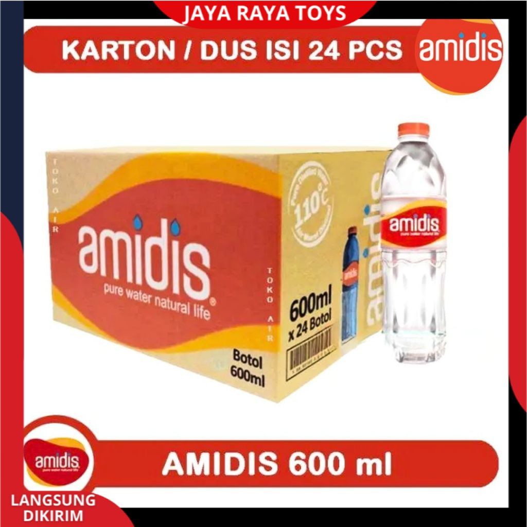 

PROMO Air Mineral AMIDIS 600 ML Isi 24 Botol PER DUS PER KARTON