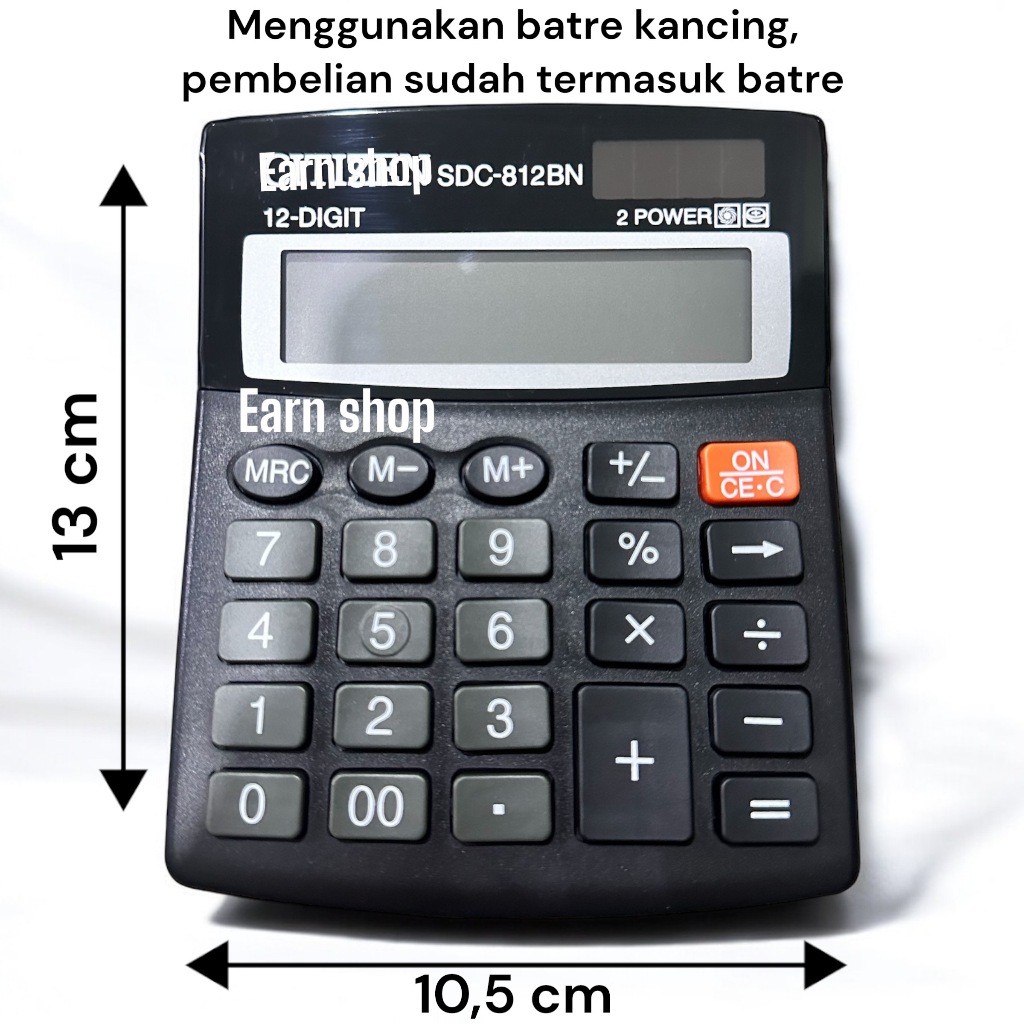

Kalkulator Citizen SDC-812BN 12 Digit / 2 Power / Kalkulator CT 812BN