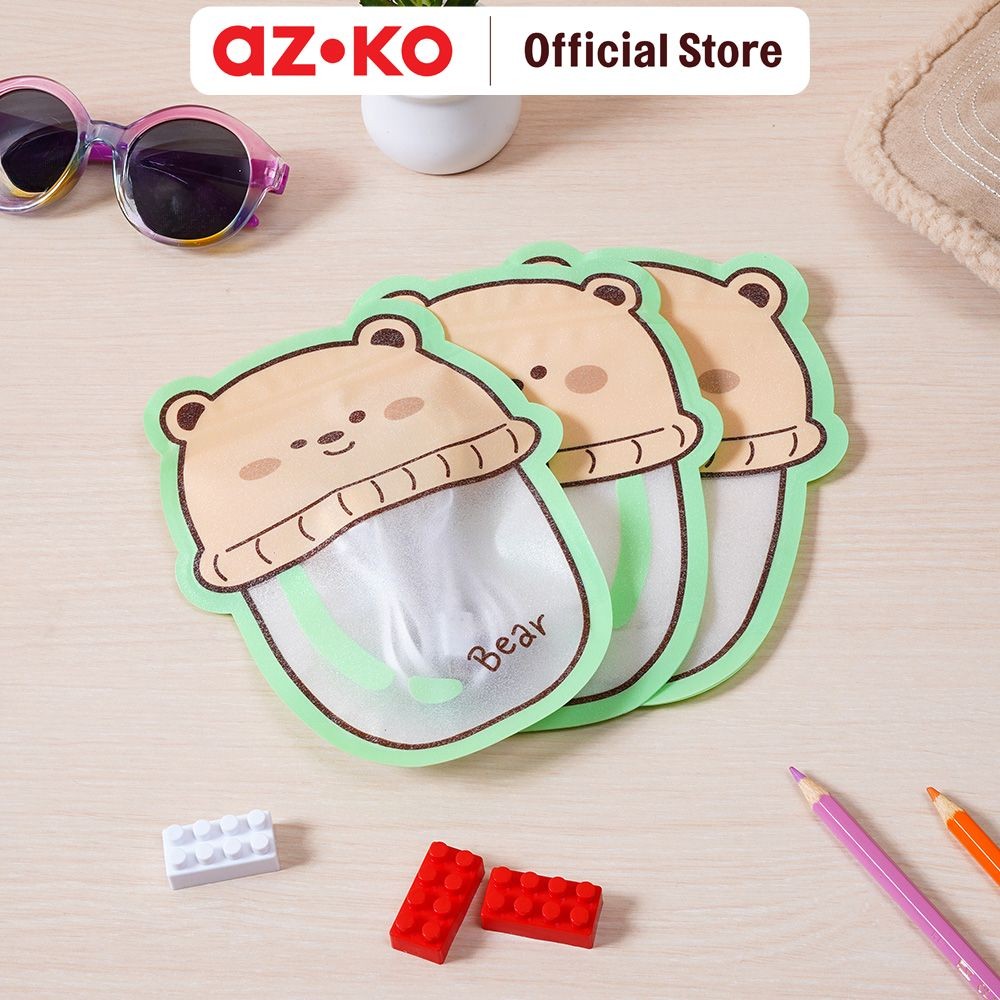 

AZKO Ataru 13.5X18 cm Set 3 Pcs Plastik Pembungkus Makanan Zipper Bear Packaging Pembungkus Makanan Kantong Pengemas Food Packing