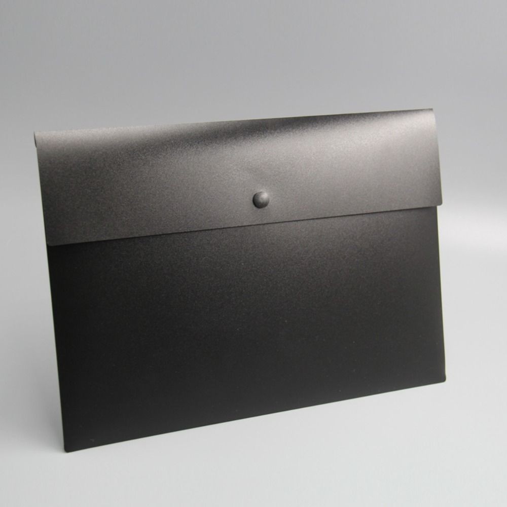 

A4 A5 File Folder Pockets Jacket Plastic Envelope Flat Document Organizer with Snap Button Closure