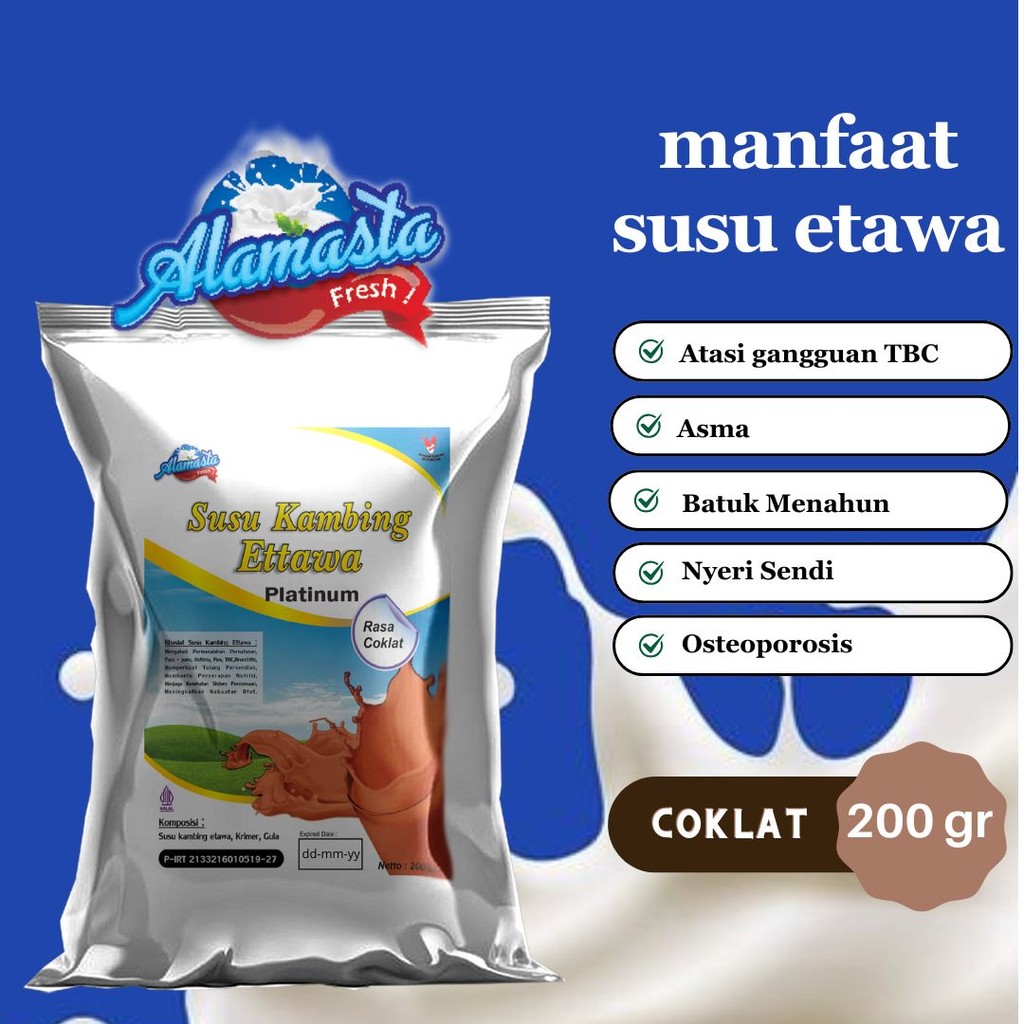 

susu kambing etawa PLATINUM 200 alamasta coklat