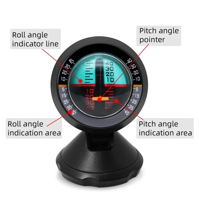 [[Conixx]] Inclinometer Mobil - Hitam