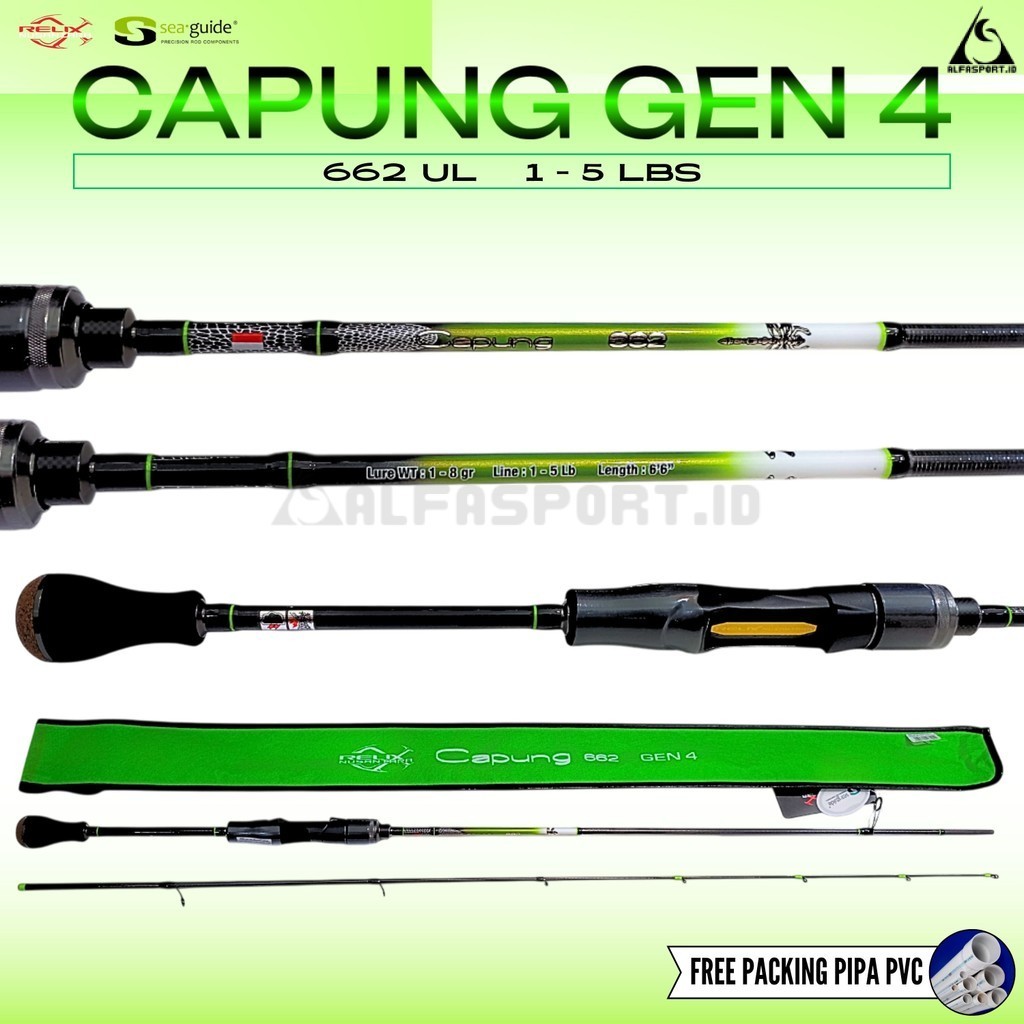 AlfaSport.Id Joran Pancing Relix Nusantara Capung 662 UL (1-5 lbs) GEN II Gen 3 Penta & 4 New Top Se