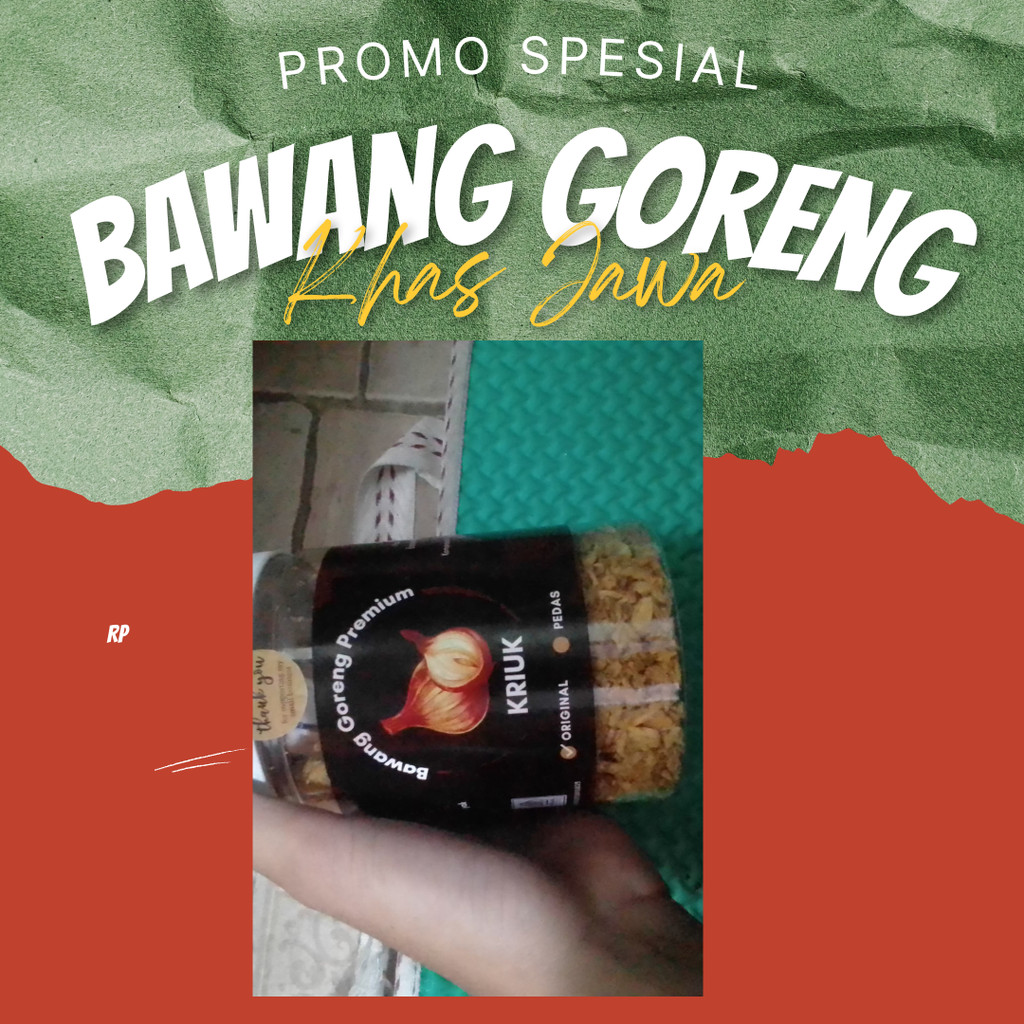 

Bawang Goreng Premium Asli Tanpa Campuran Homade 500 gram