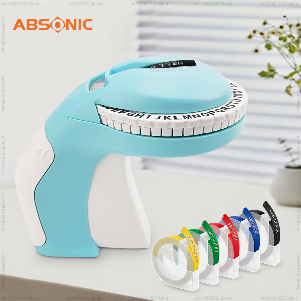 

B90 3D Embossing Typewriter Similar as Dymo Labeller 1610 12965 Motex E101 Labeling Machine or 5PK Dymo Embossing Label Tape 9mm