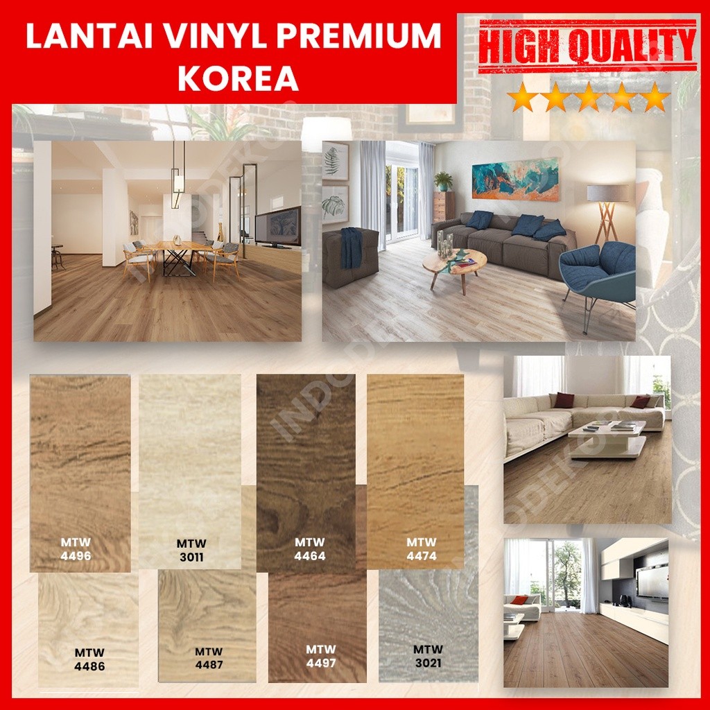 Lantai Vinyl Kayu Premium Korea 3MM -Vynil Lantai Mewah Khusus Bandung