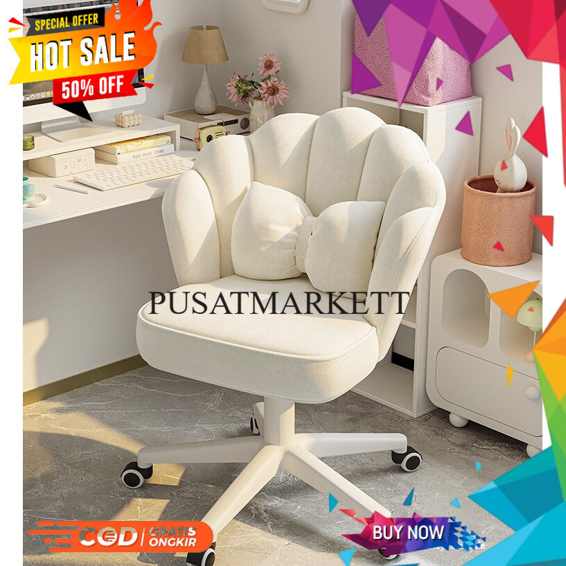 Kursi Meja Rias Putar – Adjustable, Empuk & Elegan