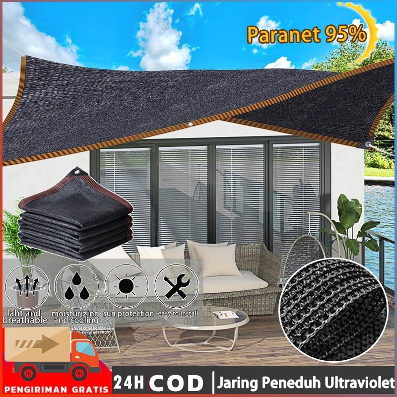 Paranet 95% Jaring Peneduh Ultraviolet Nylon Anti Panas Enkripsi Jaring Paranet Pelindung Tanaman Da